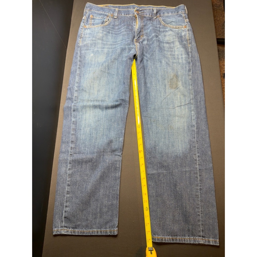 Levi's 569 Loose Straight Jeans Men's W34 L30 Blue‎ Baggy Denim Stained